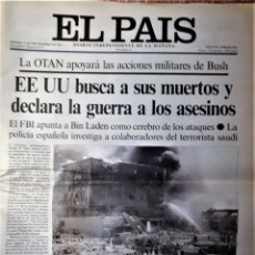 Coleccionismo de Periódico El País: EL PAÍS 13 DE SEPTIEMBRE 2001. PERIÓDICO COMPLETO. 72 PÁGINAS.