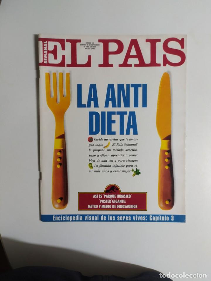 Colecionismo do Jornal El Pa&iacute;s: EL PA&Iacute;S SEMANAL - 26 Septiembre 1993 - N&uacute;mero 136 - La anti dieta, Parque Jur&aacute;sico, Dinosaurios