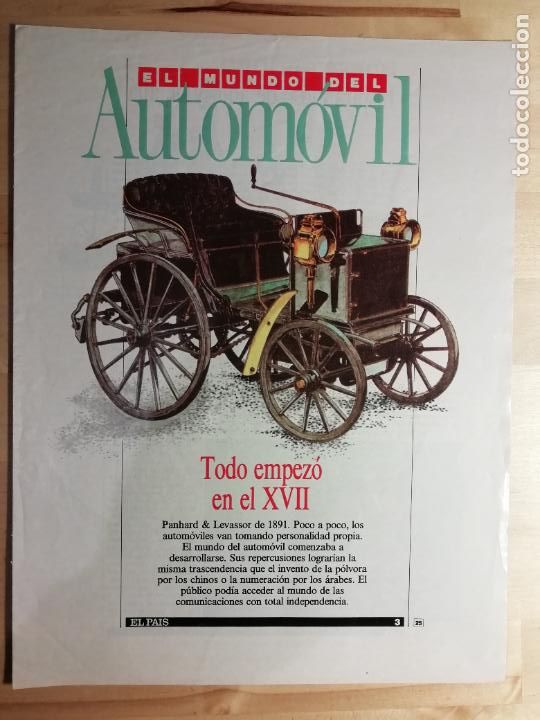 Collezionismo di Peri&oacute;dico El Pa&iacute;s: El mundo del autom&oacute;vil Coleccionable El Pa&iacute;s Entrega N&uacute;mero 3