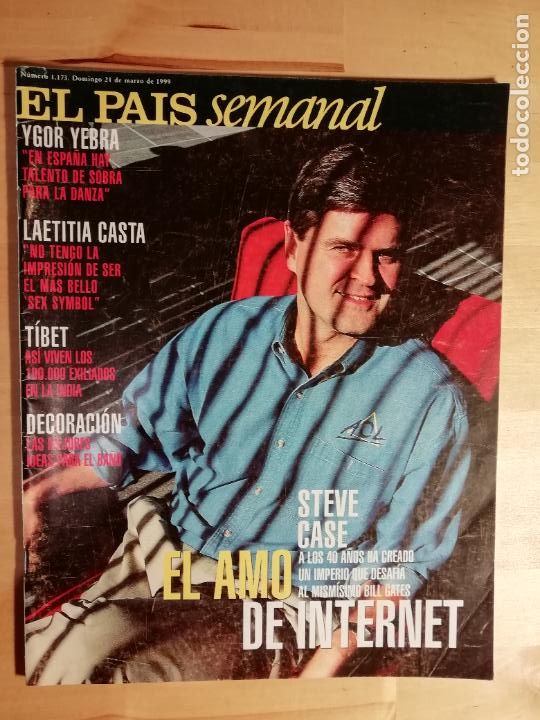 Collezionismo di Peri&oacute;dico El Pa&iacute;s: El Pa&iacute;s Semanal N&ordm; 1173 1999 Steve Case, Ygor Yebra, Laetitia Casta, Cumplea&ntilde;os tebeos, T&iacute;bet