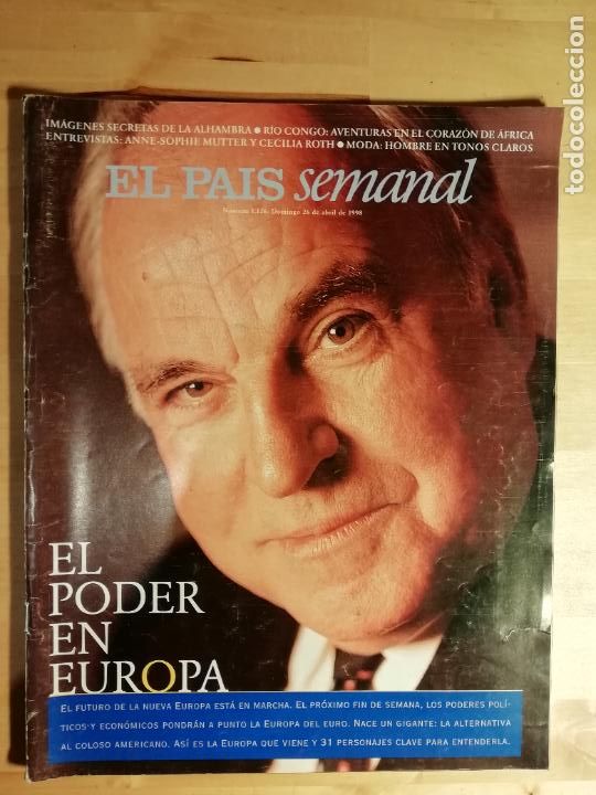 Collezionismo di Peri&oacute;dico El Pa&iacute;s: El Pa&iacute;s Semanal N&ordm; 1126 1998 Poder de Europa, Alhambra, R&iacute;o Congo, Anne-Sophie Mutter, Cecilia Roth