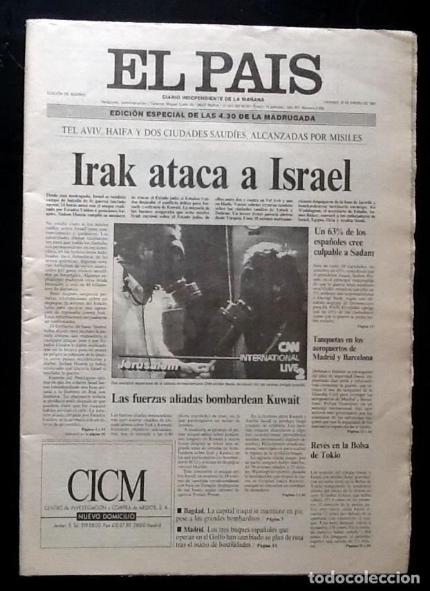 Colecionismo do Jornal El Pa&iacute;s: EL PAIS 1981. IRAK ATACA A ISRAEL.... EL ENVIO ESTA INCLUIDO.