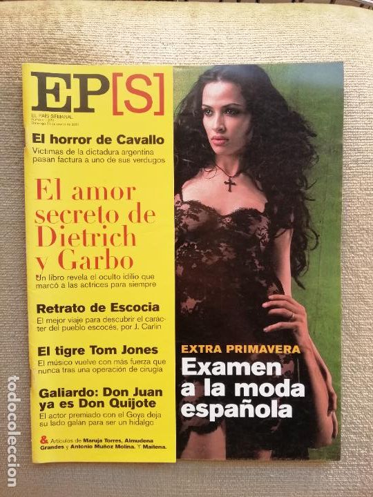 Coleccionismo de Peri&oacute;dico El Pa&iacute;s: El Pa&iacute;s Semanal N&ordm; 1278 2001 El amor secreto de Dietrich y Garbo Tom Jones Galiardo Cavallo