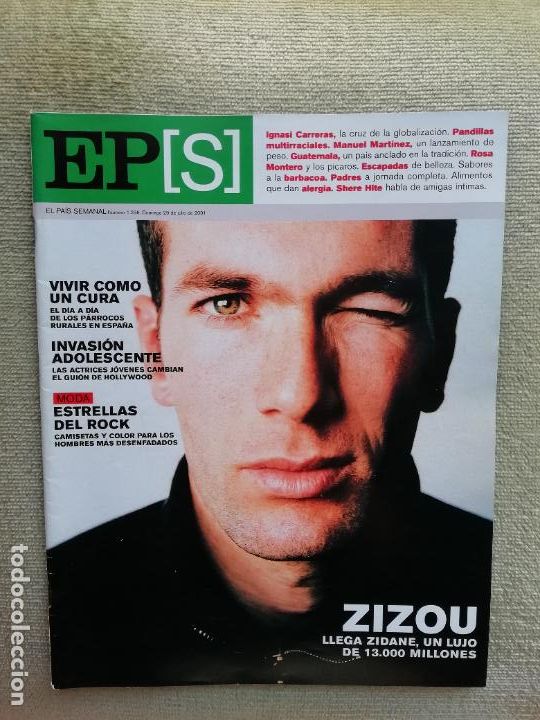 Coleccionismo de Peri&oacute;dico El Pa&iacute;s: El Pa&iacute;s Semanal N&ordm; 1363 2001 Zidane Ignasi Carreras Manuel Mart&iacute;nez Rosa Montero Shere Hite
