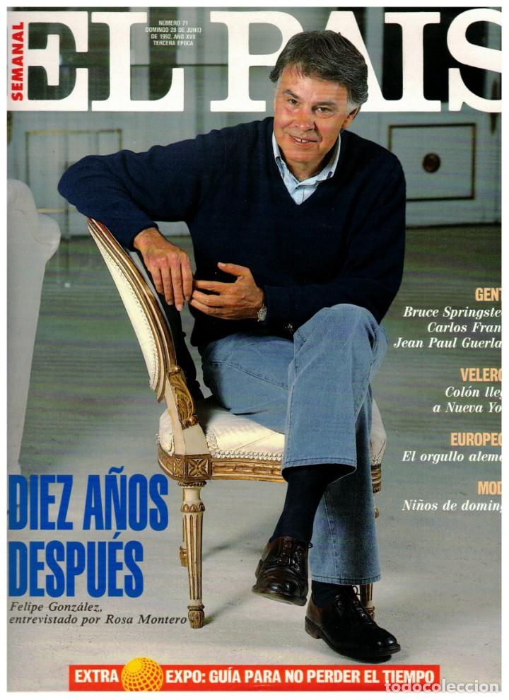 Collection Newspaper El Pa&iacute;s: 1992.FELIPE GONZALEZ. BRUCE SPRINGSTEEN. JEFF KOONS. CARLOS FRANCO. Ver sumario.