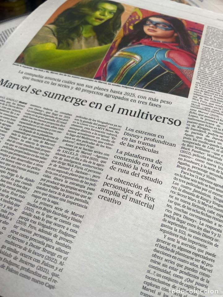Coleccionismo de peri&oacute;dico El Pa&iacute;s: MARVEL. Multiverso. Art&iacute;culo El Pa&iacute;s. - Foto 1