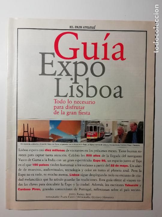 Collectionnisme de Journal El Pa&iacute;s: Reportaje Gu&iacute;a Expo Lisboa El Pa&iacute;s Semanal La infancia robada 1998