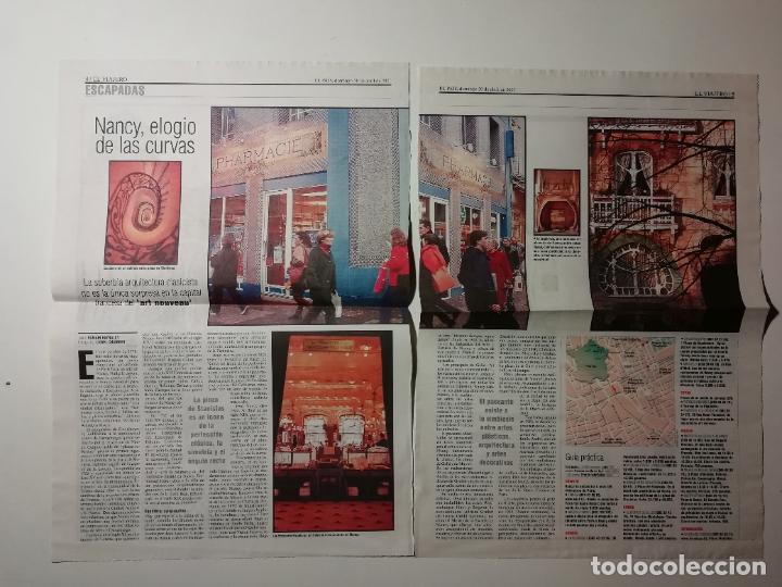 Collectionnisme de Journal El Pa&iacute;s: Recorte Nancy, el elogio de las curvas Art nouveau Modernismo Arquitectura 2000 El pa&iacute;s