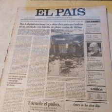 Coleccionismo de Periódico El País: EL PAIS 1983 ATENTADO EN BILBAO. SENDERO LUMINOSO. LA LOCURA DEL DOCTOR MURO . SINDROME TOXICO
