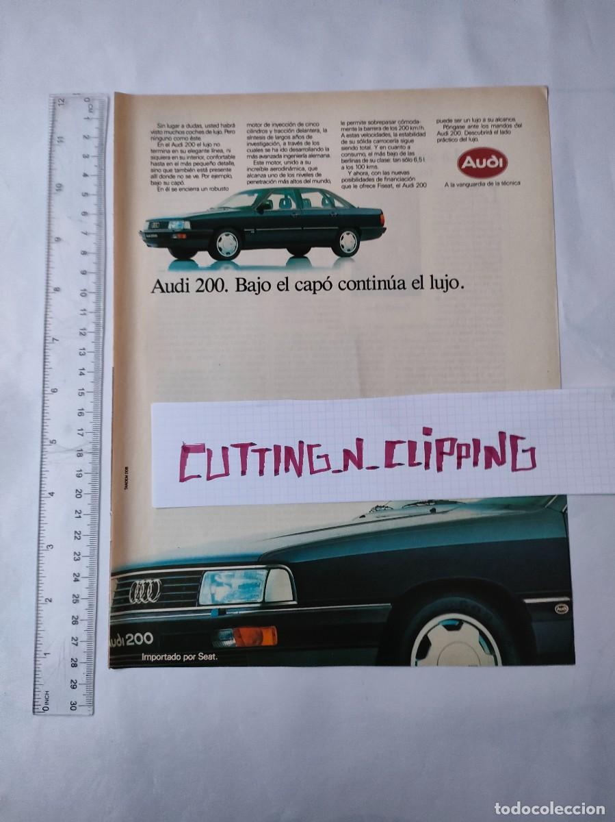 Sammeln von Zeitungen El Pa&iacute;s: Clipping [PUBLICIDAD](198?) Audi 200