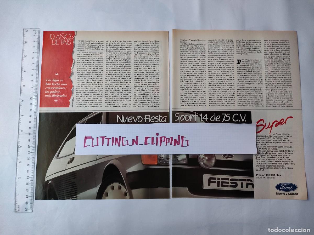 Sammeln von Zeitungen El Pa&iacute;s: Clipping [PUBLICIDAD](198?) Ford fiesta