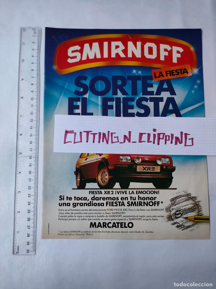 Sammeln von Zeitungen El Pa&iacute;s: Clipping [PUBLICIDAD](198?) Smirnoff Ford Fiesta XR2