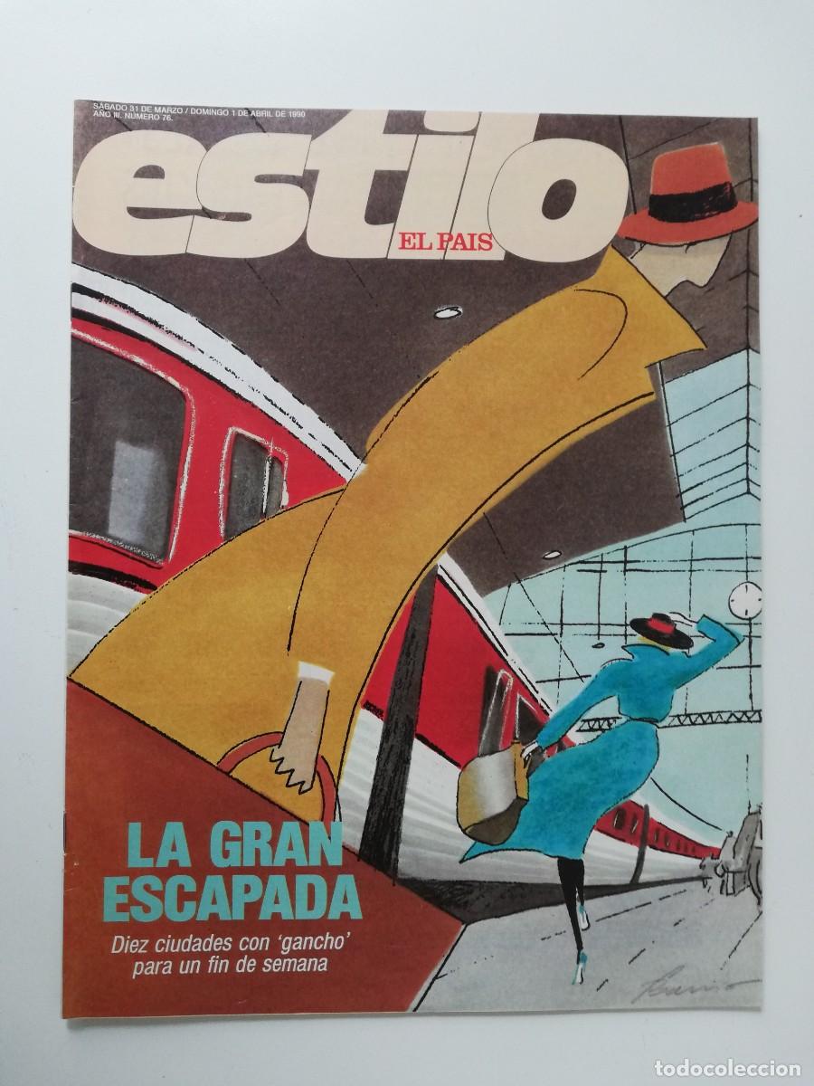 Collectionnisme de Journal El Pa&iacute;s: REVISTA ESTILO EL PAIS A&Ntilde;O III - 1990 N&ordm; 76 JAUME VALLCORBA - BLANCA MARSILLACH