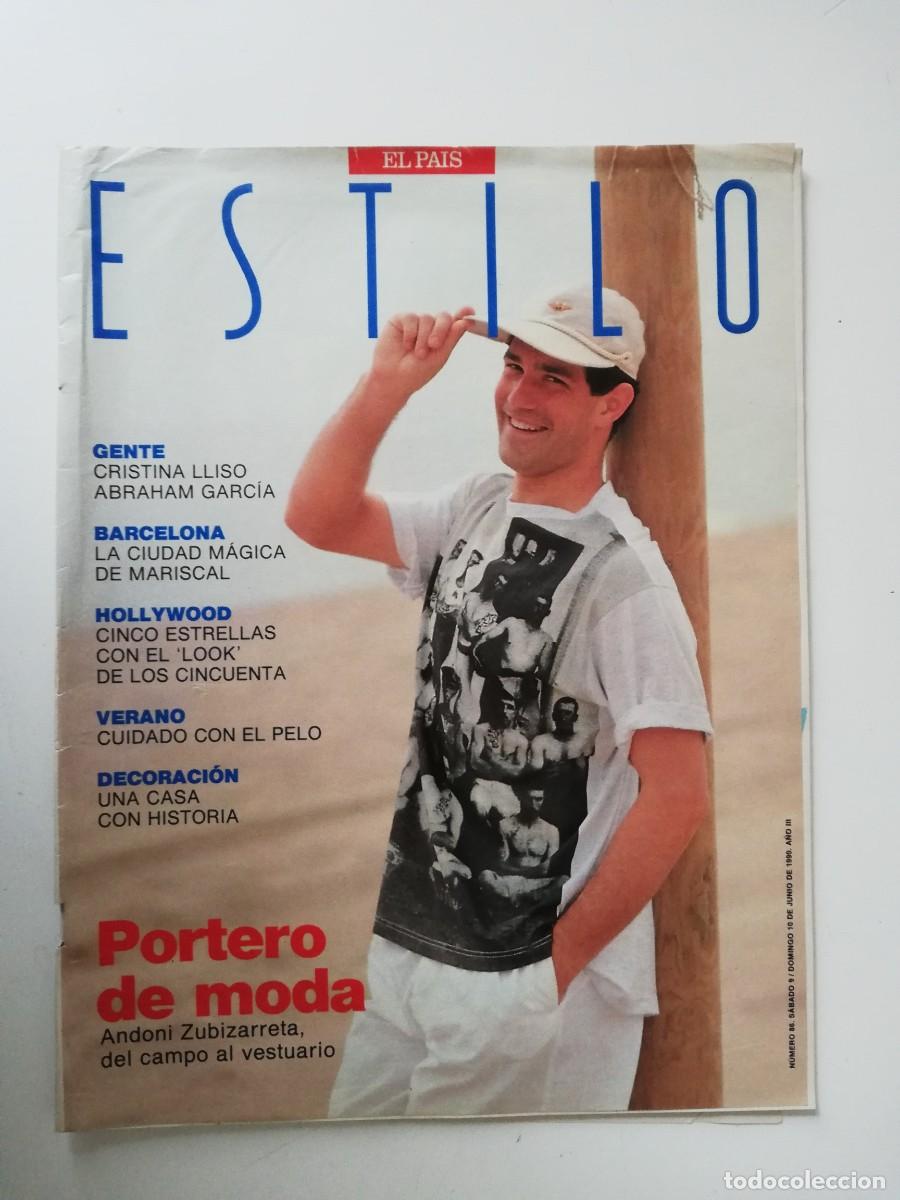 Collectionnisme de Journal El Pa&iacute;s: REVISTA ESTILO EL PAIS A&Ntilde;O III - 1990 N&ordm; 86 CRISTINA LLISO - ABRAHAM GARCIA
