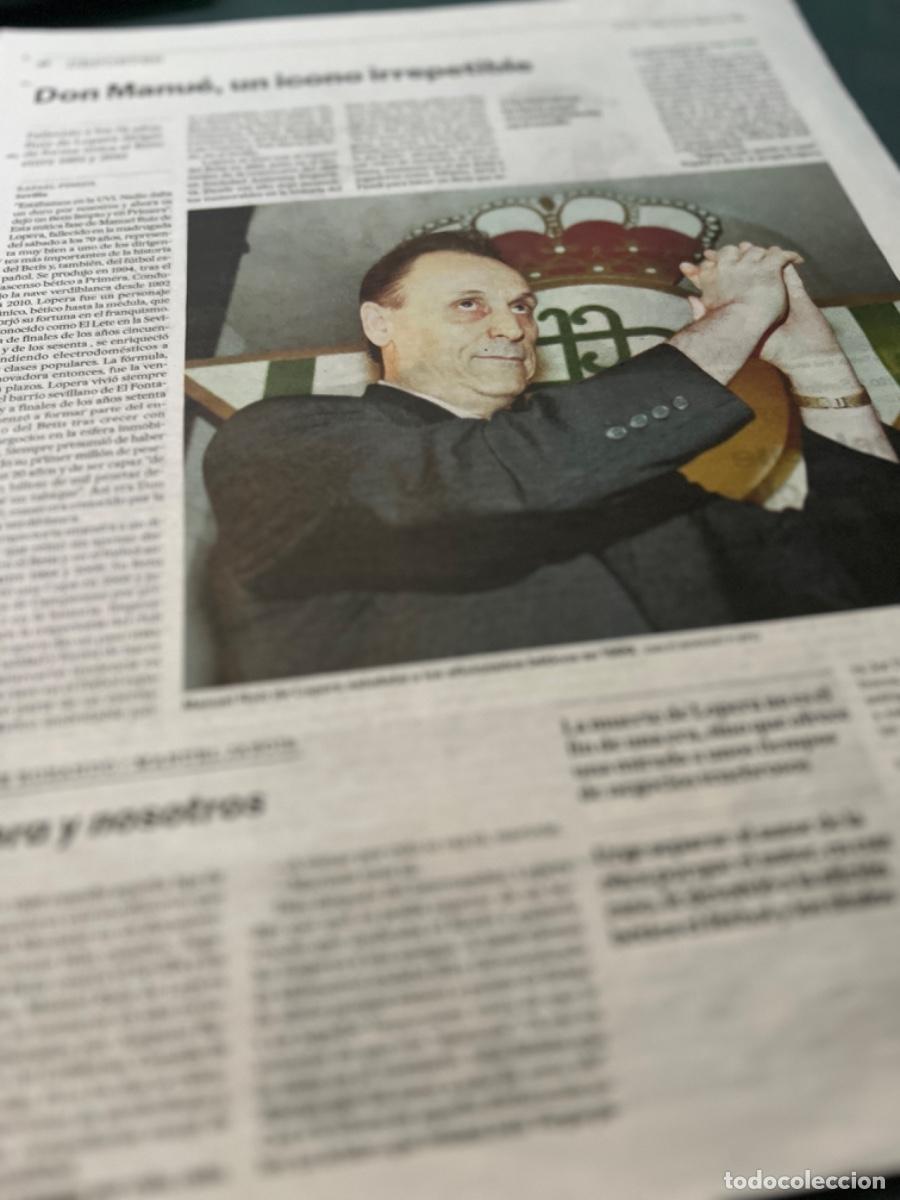 Collezionismo di Peri&oacute;dico El Pa&iacute;s: MANUEL RU&Iacute;Z DE LOPERA. REAL BETIS BALOMPI&Eacute;. F&uacute;tbol Espa&ntilde;a.