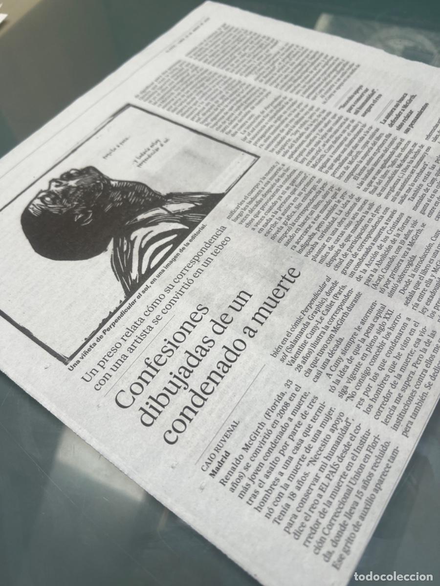 Collectionnisme de Journal El Pa&iacute;s: Art&iacute;culo c&oacute;mic PERPENDICULAR AL SOL. VALENTINE CUNY-LE CALLET. RENALDO McGIRTH. Pena de muerte.