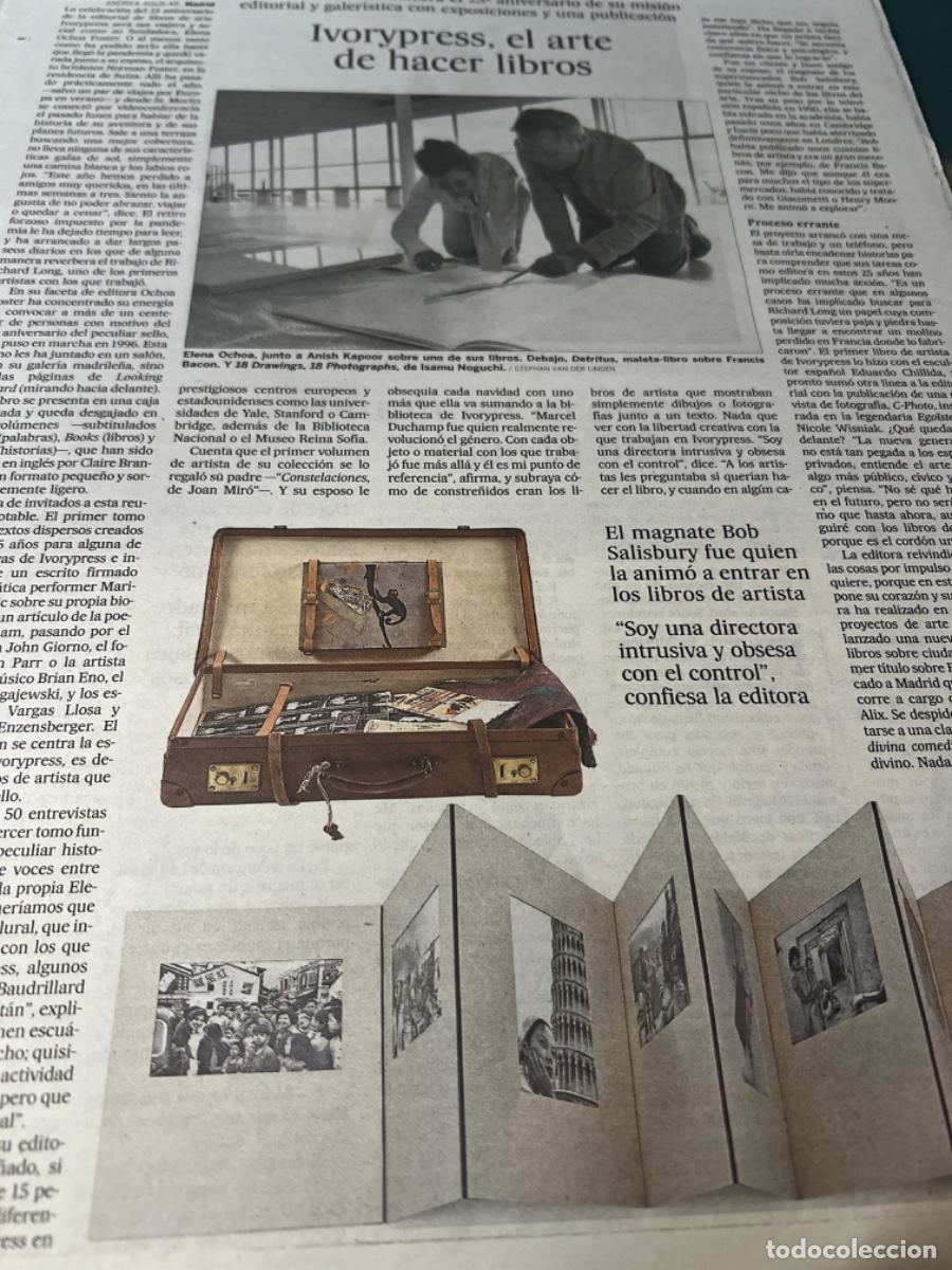 Collection Newspaper El Pa&iacute;s: Art&iacute;culo sobre IVORYPRESS. ELENA OCHOA FOSTER. LIBROS DE ARTISTA.