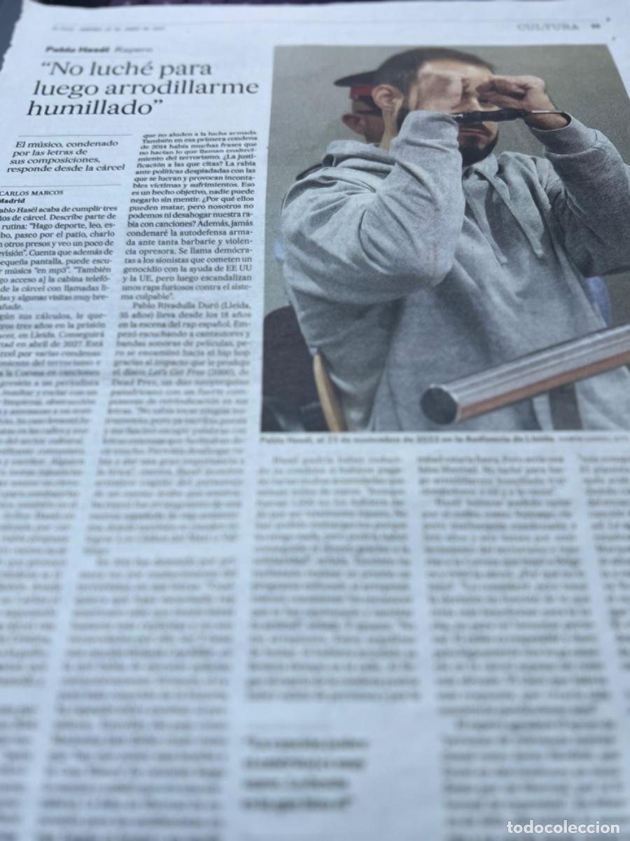 Collection Newspaper El Pa&iacute;s: Art&iacute;culos sobre PABLO HAS&Eacute;L. Rapero. Hip Hop. Libertad de expresi&oacute;n.