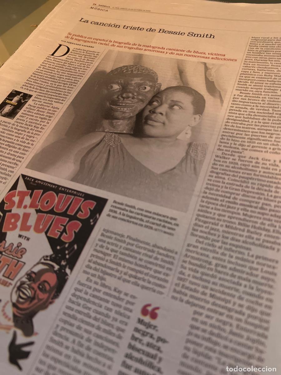 Collezionismo di Peri&oacute;dico El Pa&iacute;s: BESSIE SMITH. Art&iacute;culo prensa sobre m&iacute;tica cantante de Blues.