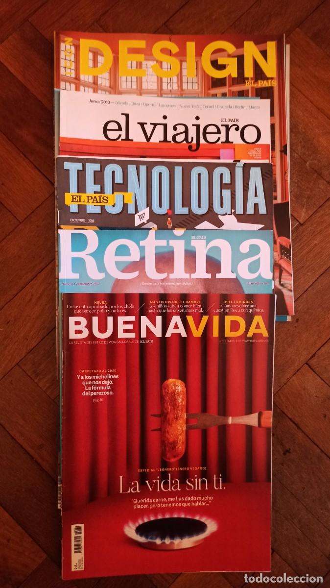 Collezionismo di Peri&oacute;dico El Pa&iacute;s: Revistas El Pa&iacute;s (Design, El viajero, Tecnolog&iacute;a, Retina y Buena Vida)