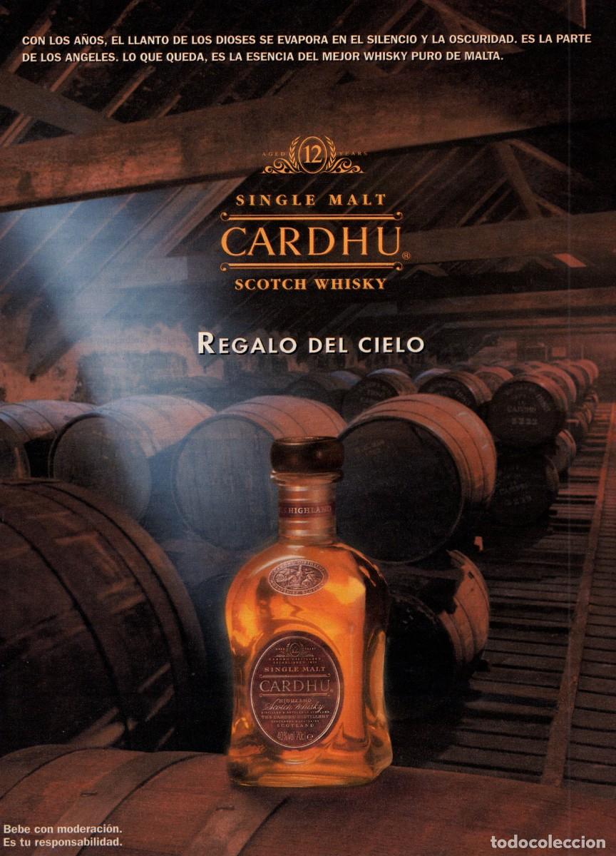 Collezionismo di Peri&oacute;dico El Pa&iacute;s: Publicidad El Pa&iacute;s Semanal. CARDHU. Scotch whisky. Regalo del cielo. Noviembre 1997.