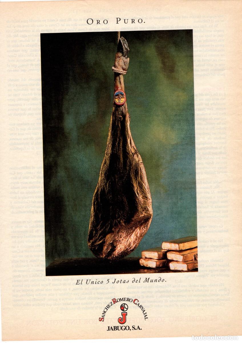 Collezionismo di Peri&oacute;dico El Pa&iacute;s: Publicidad El Pa&iacute;s Semanal. S&aacute;nchez Romero y Carvajal. Jabugo S.A. Noviembre 1997.