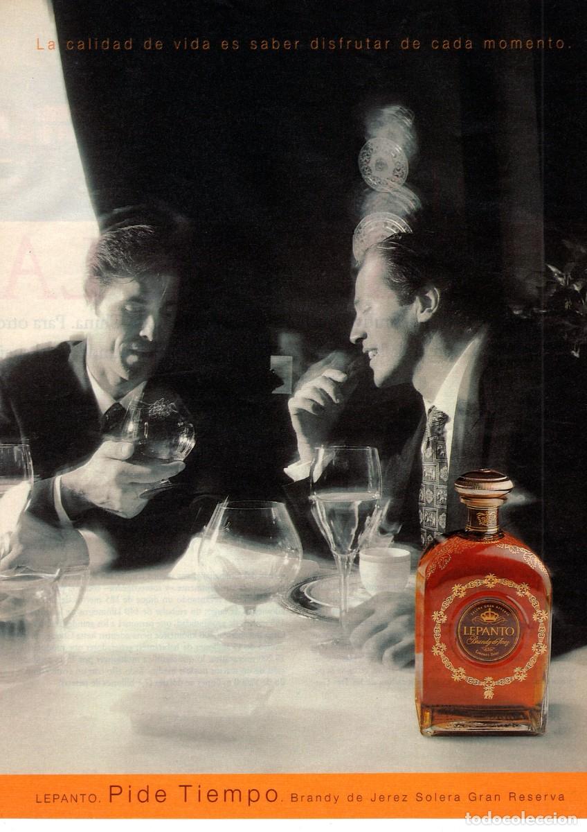 Collezionismo di Peri&oacute;dico El Pa&iacute;s: Publicidad El Pa&iacute;s Semanal. Brandy de Jerez LEPANTO. Pide tiempo. Noviembre 1997.