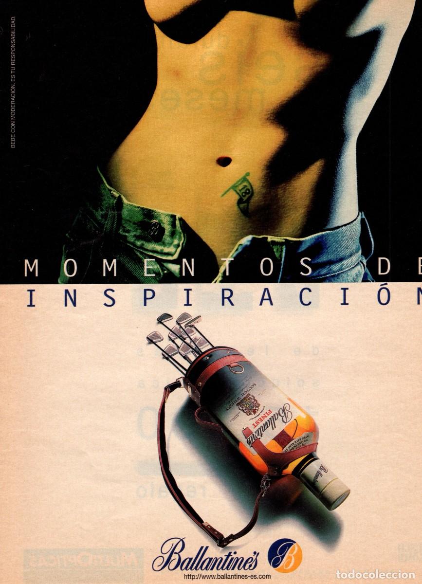 Collezionismo di Peri&oacute;dico El Pa&iacute;s: Publicidad El Pa&iacute;s Semanal. BALLANTINES. Momentos de inspiraci&oacute;n. Noviembre 1997.