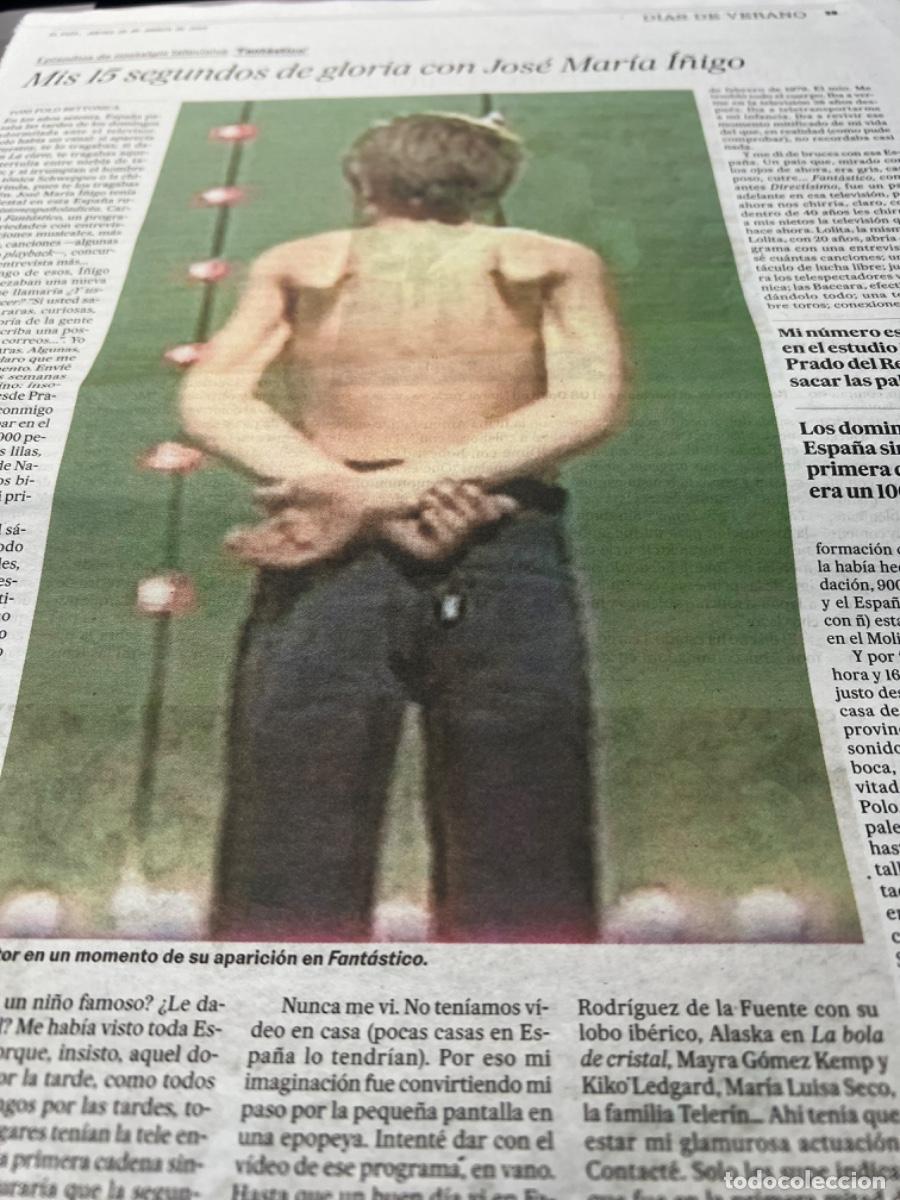 Colecionismo do Jornal El Pa&iacute;s: I&Ntilde;IGO. Art&iacute;culo historia de la televisi&oacute;n. Programa Fant&aacute;stico. Toni Polo Bettonica.
