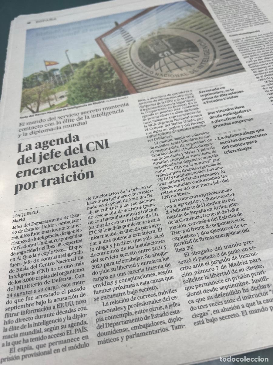 Colecionismo do Jornal El Pa&iacute;s: CNI. ESPIONAJE. CENTRO NACIONAL DE INTELIGENCIA. Art&iacute;culo El Pa&iacute;s.