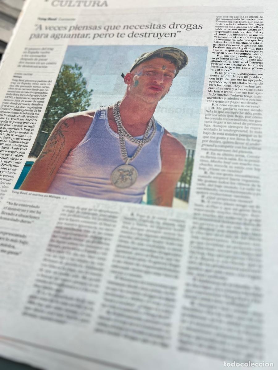 Colecionismo do Jornal El Pa&iacute;s: YUNG BEEF. Art&iacute;culo El Pa&iacute;s sobre m&uacute;sico TRAP. KEFTA BOYS. PXXRGVNG.