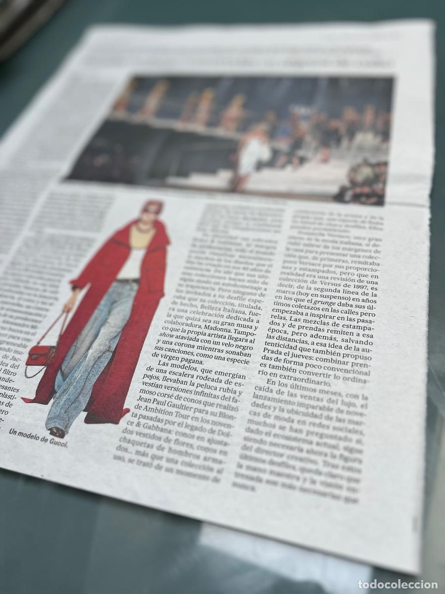 Coleccionismo de Peri&oacute;dico El Pa&iacute;s: SEMANA DE LA MODA DE MIL&Aacute;N. BOTTEGA VENETA. GUCCI. DOLCE & GABBANA. MADONNA.