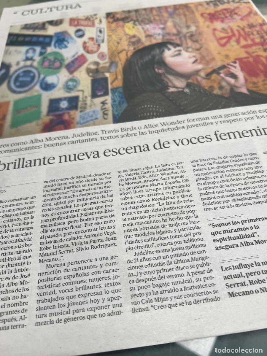 Collectionnisme de Journal El Pa&iacute;s: Art&iacute;culos prensa pop femeninas. MARLENA. ALBA MORENA. JUDELINE. TRAVIS BIRDS. ALICE WONDER....