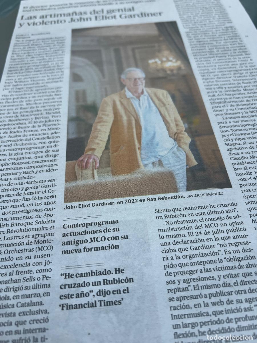 Collectionnisme de Journal El Pa&iacute;s: JOHN ELIOT GARDINER. Art&iacute;culo prensa escritor director orquesta. CONSTELLATION CHOIR AND ORCHESTRA.