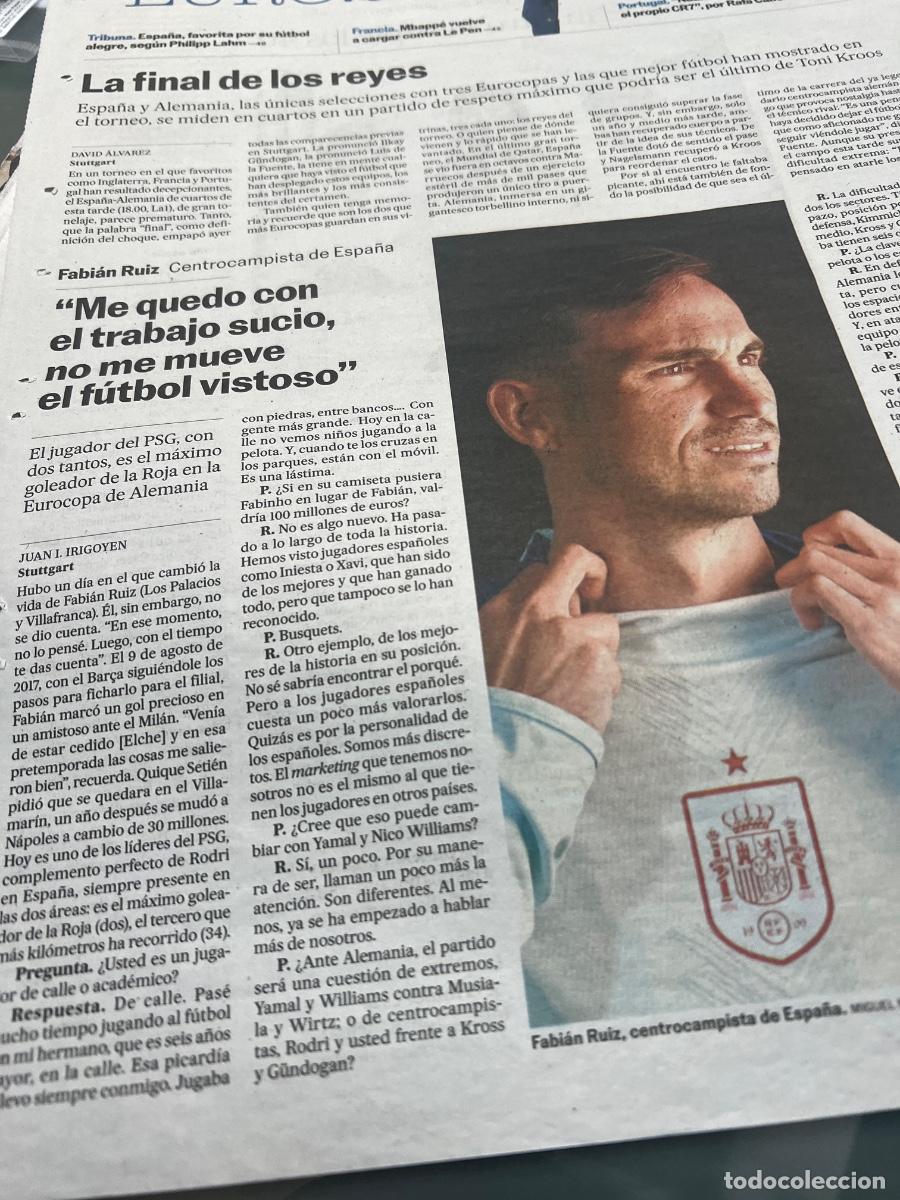 Collezionismo di Peri&oacute;dico El Pa&iacute;s: FABI&Aacute;N RUIZ. SELECCI&Oacute;N ESPA&Ntilde;A CAMPE&Oacute;N EUROCOPA 2024. Historia f&uacute;tbol Espa&ntilde;a.