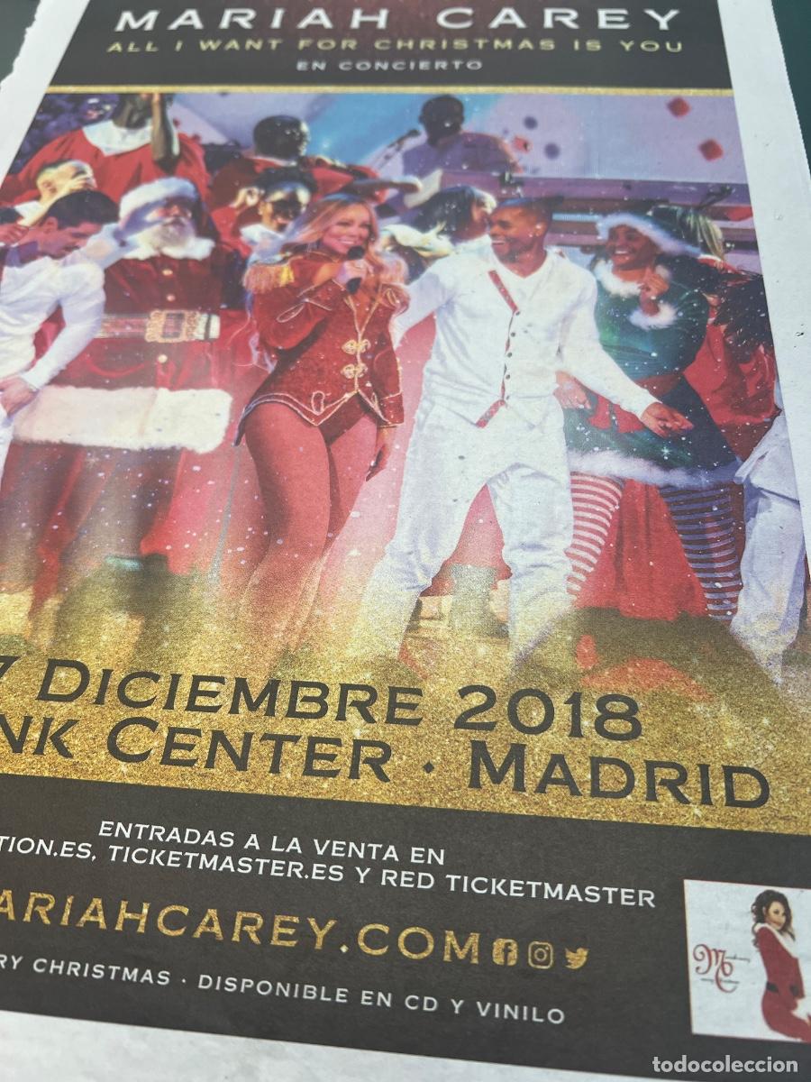 Collezionismo di Peri&oacute;dico El Pa&iacute;s: MARIAH CAREY. Fotografia publicidad prensa concierto en Madrid.
