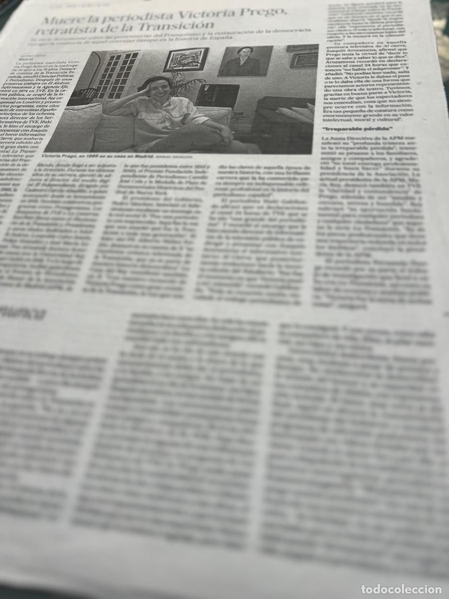Collezionismo di Peri&oacute;dico El Pa&iacute;s: VICTORIA PREGO. Art&iacute;culo El Pa&iacute;s sobre su biograf&iacute;a.