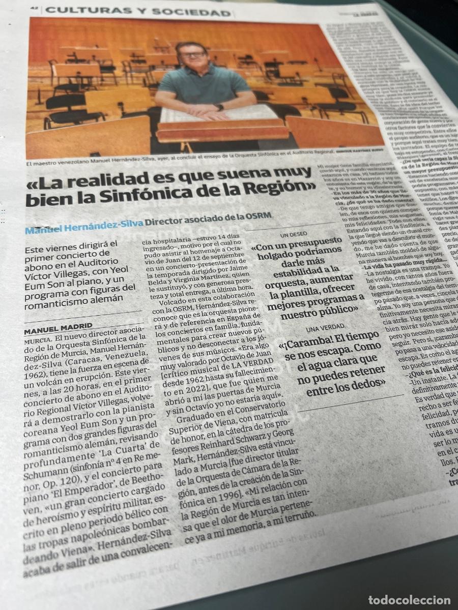 Collezionismo di Peri&oacute;dico El Pa&iacute;s: MANUEL HERN&Aacute;NDEZ-SILVA. Director ORQUESTA SINF&Oacute;NICA DE MURCIA.