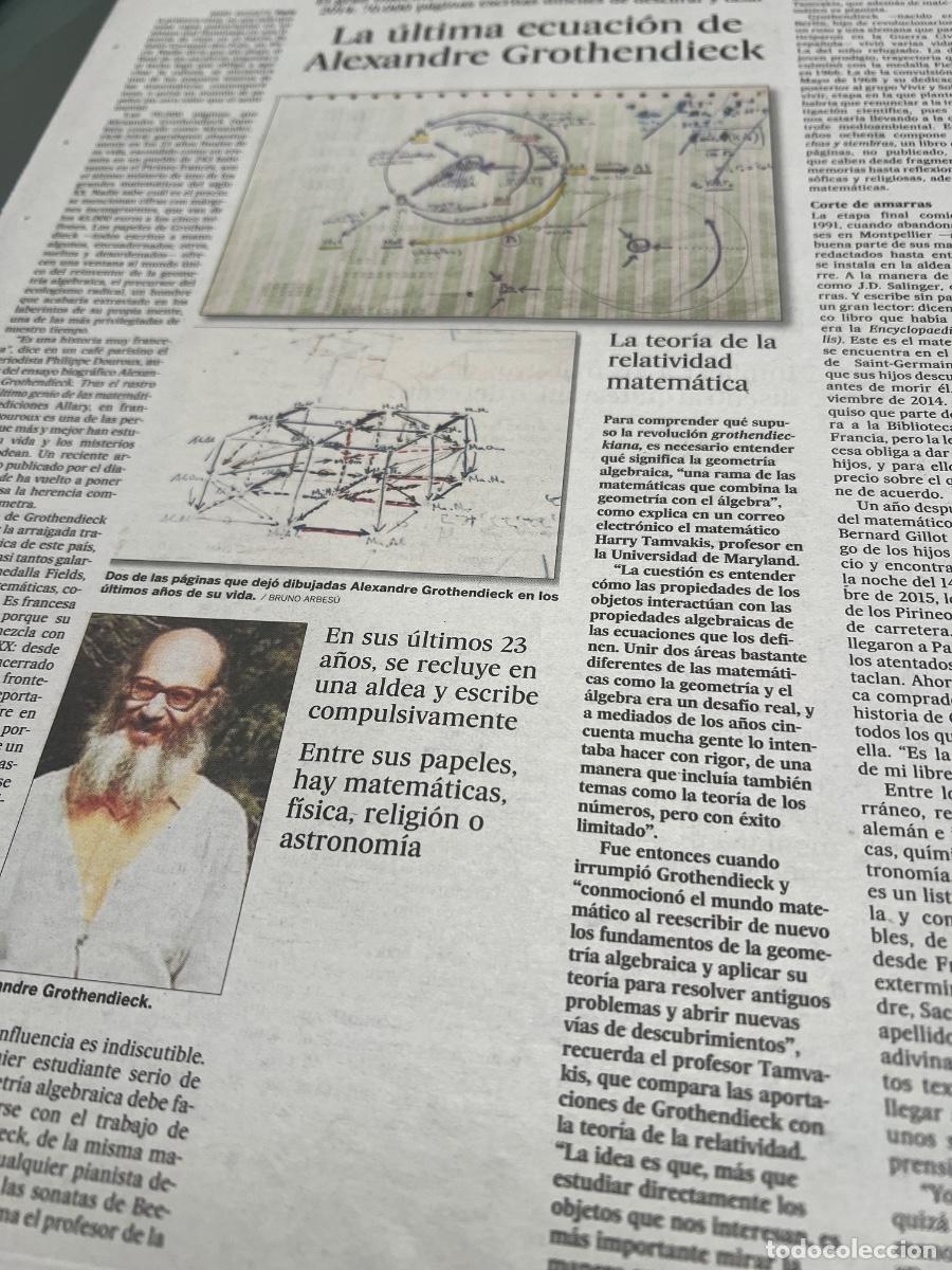 Collezionismo di Peri&oacute;dico El Pa&iacute;s: ALEXANDRE GROTHENDIECK. MATEM&Aacute;TICAS. TEOR&Iacute;A DE LA RELATIVIDAD MATEM&Aacute;TICA.