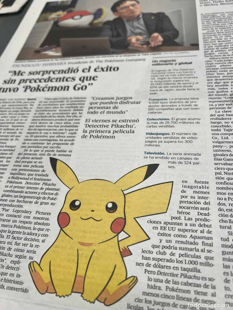 Collezionismo di Peri&oacute;dico El Pa&iacute;s: POKEMON. GAME OBY. POCKET MONSTERS. TSUNEKAZU ISHIHARA. POK&Eacute;MON GO. PIKACHU.