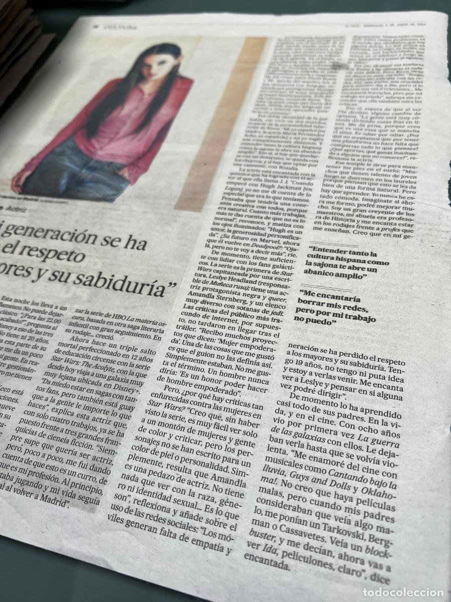Collezionismo di Peri&oacute;dico El Pa&iacute;s: DAFNE KEEN. Actriz THE ACOLYTE.