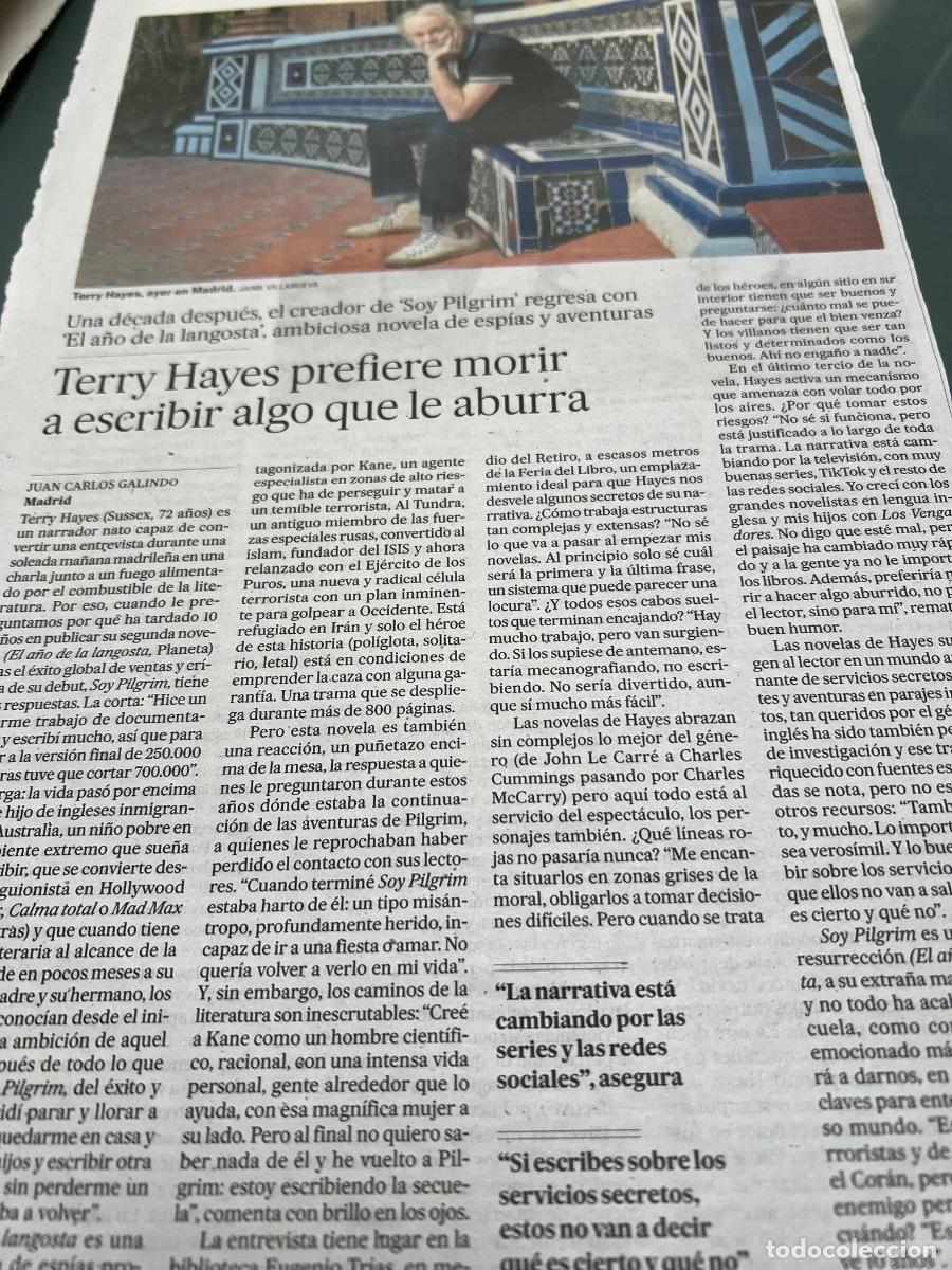 Collezionismo di Peri&oacute;dico El Pa&iacute;s: TERRY HAYES. Novela &rdquo;SOY PILGRIM&rdquo; &rdquo;EL A&Ntilde;O DE LA LANGOSTA.