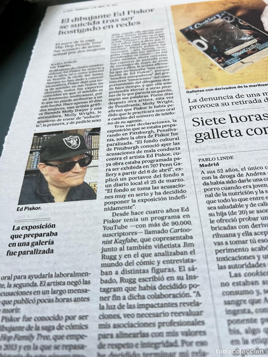 Collezionismo di Peri&oacute;dico El Pa&iacute;s: ED PISKOR. Art&iacute;culo suicidio autor de HIP HOP FAMILY TREE.