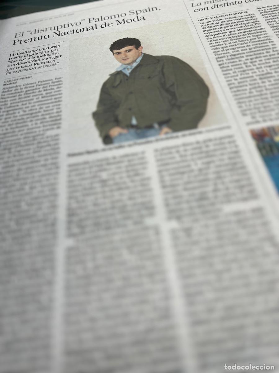 Colecionismo do Jornal El Pa&iacute;s: PALOMO SPAIN. PREMIO NACIONAL DE MODA. Art&iacute;culo prensa.