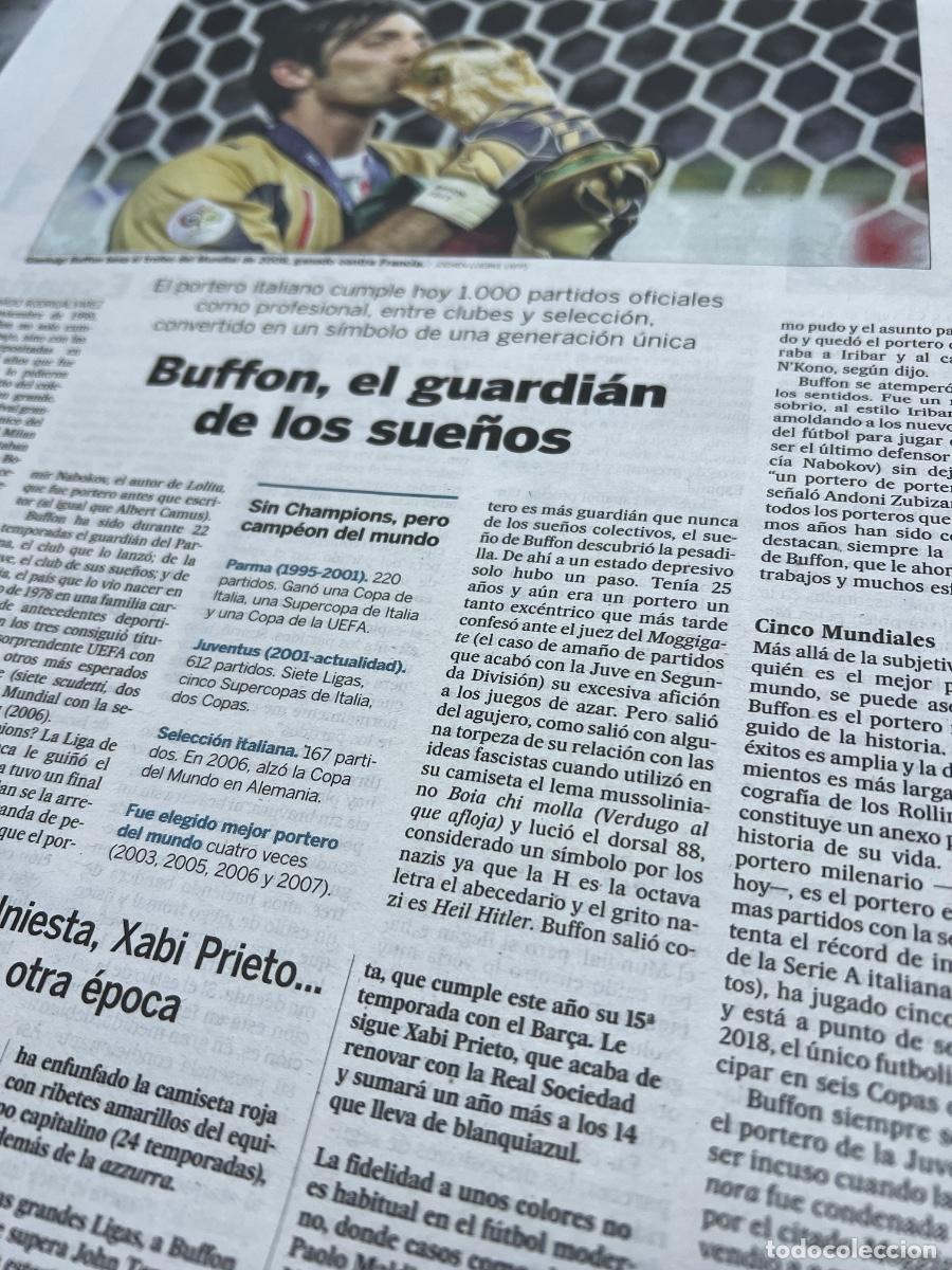 Colecionismo do Jornal El Pa&iacute;s: GIANLUIGI BUFFON. Portero Italia. MIL&Aacute;N CF. JUVENTUS DE TUR&Iacute;N. F&uacute;tbol.