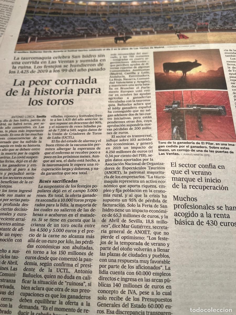 Collectionnisme de Journal El Pa&iacute;s: Dossier pol&eacute;mica TOROS. HISTORIA TAUROMAQUIA FIESTA NACIONAL Crisis festejos taurinos.