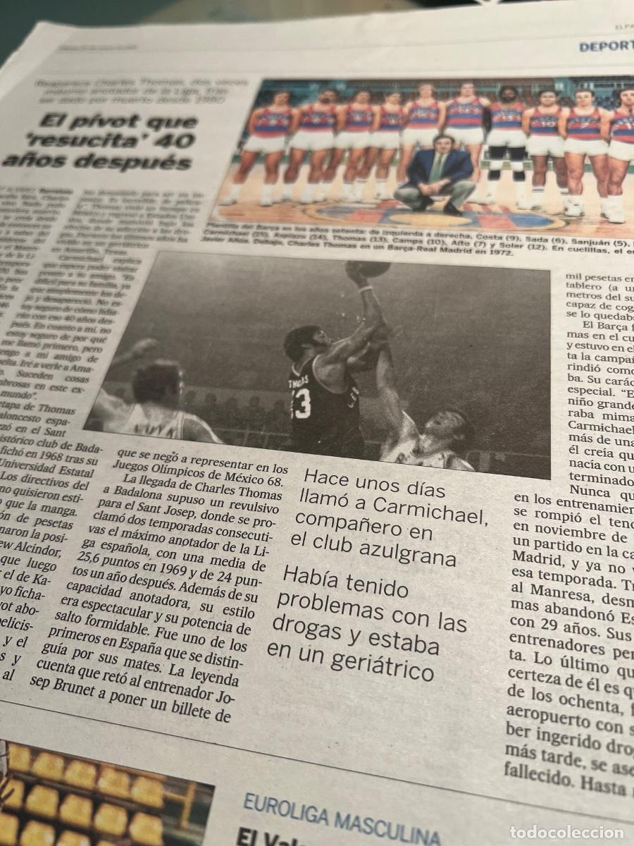 Colecionismo do Jornal El Pa&iacute;s: CHARLES THOMAS. BALONCESTO BAR&Ccedil;A. BARCELONA.
