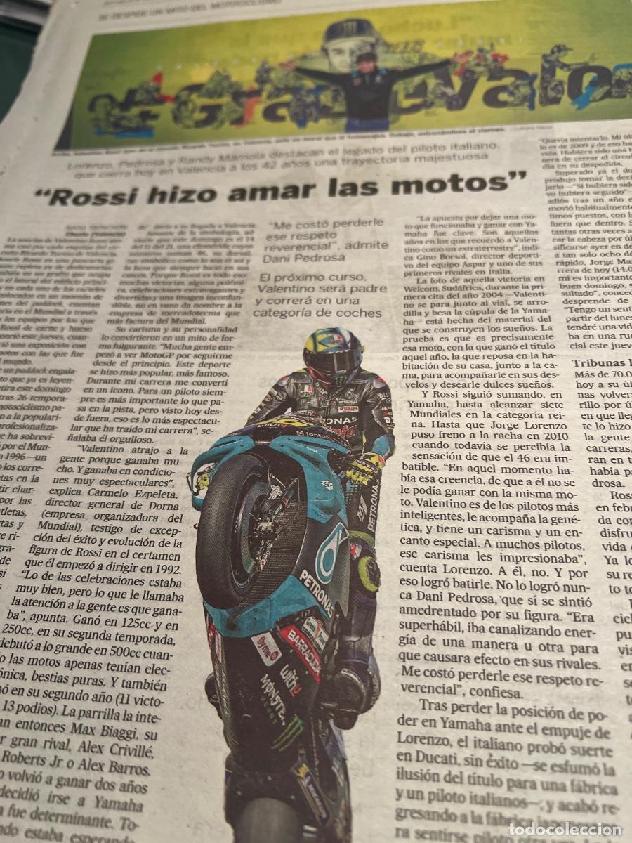 Colecionismo do Jornal El Pa&iacute;s: VALENTINO ROSSI. MOTOCICLISMO - MARTINA NAVRATILOVA. TENIS FEMENINO.