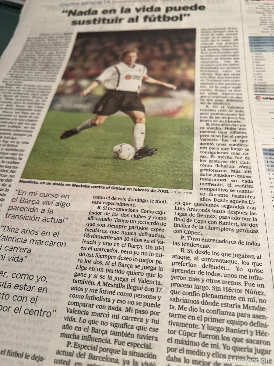 Colecionismo do Jornal El Pa&iacute;s: GAIZKA MENDIETA. VALENCIA CLUB F&Uacute;TBOL. BAR&Ccedil;A. CENTROCAMPISTA.