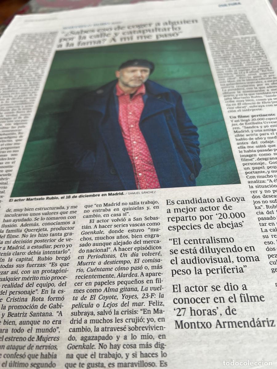 Colecionismo do Jornal El Pa&iacute;s: MARTXELO RUBIO. Actor de 20.000 ESPECIES DE ABEJAS. 27 HORAS